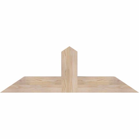 Ekena Millwork Portland Smooth Timber Gable Bracket, Douglas Fir, 48"W x 16"H x 5 1/2"D x 5 1/2"F, 8/12 Pitch GBW048X16X0606POR00SDF